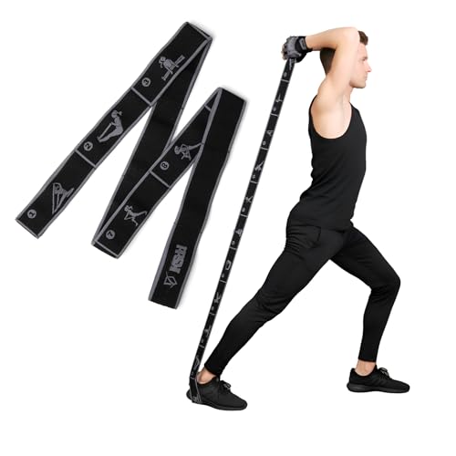 KSDD Elastic Yoga Strap with 11 Loops – Premium Stretch Band for Flexibility, Physical Therapy, Pilates, Leg & Full-Body E...