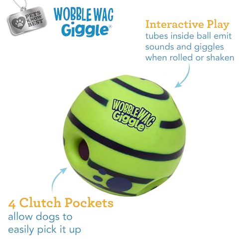 Wobble Wag Giggle Ball | Rolling Enrichment Toy for Fun Playtime, Interactive Play for Indoor or Outdoor, Keeps Dogs & Pup...