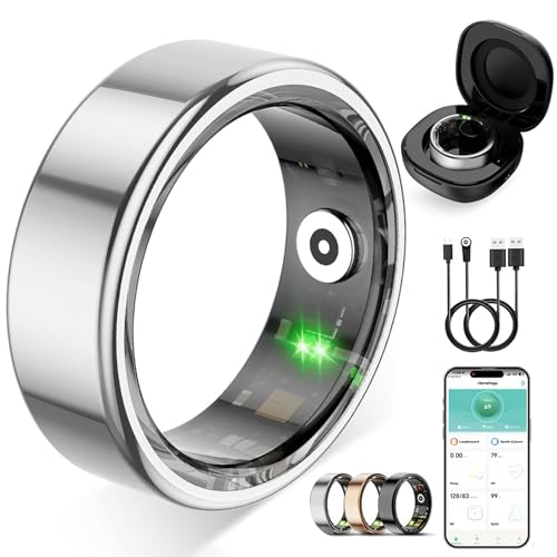 Smart Ring for Women Men,Fitness Tracker Ring with Heart Rate, Sleep Monitoring, Blood Oxygen, Step Counting for iOS and A...