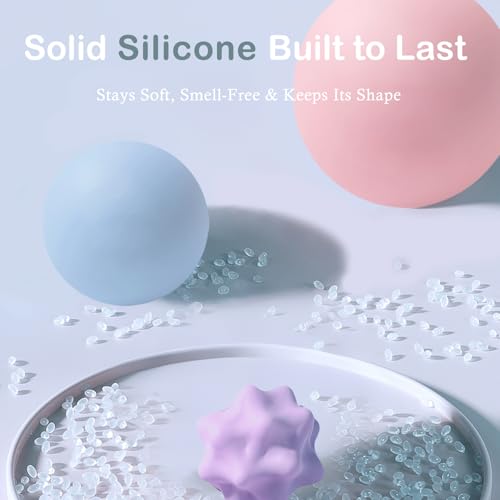 JIEJUNJIE Silicone Lacrosse Balls for Yoga and Myofascial Release - Deep Tissue Massage,Trigger Point Therapy and Foot Pla...