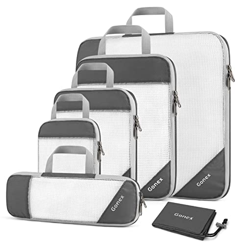 Compression Packing Cubes, Gonex Extensible Storage Mesh Bags Organizers