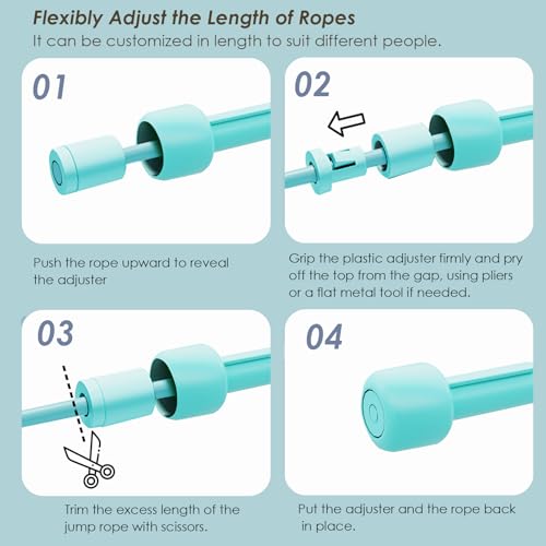 POCFOINY 2 Pack Jump Rope for Fitness, Speed Rope Skipping Rope for Men, Kids and Women, Jumping Rope for Workout, Tangle-...