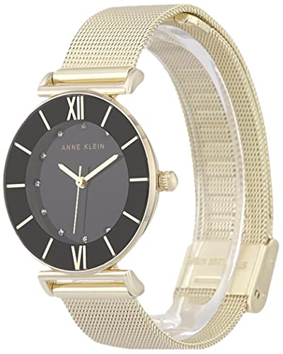 Anne Klein Women's Glitter Accented Mesh Bracelet Watch