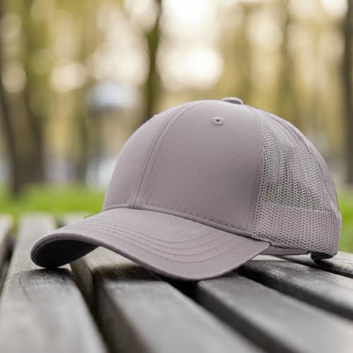 Falari Trucker Hat Baseball Cap Structured Plain Design 6 Panel, Adjustable Size