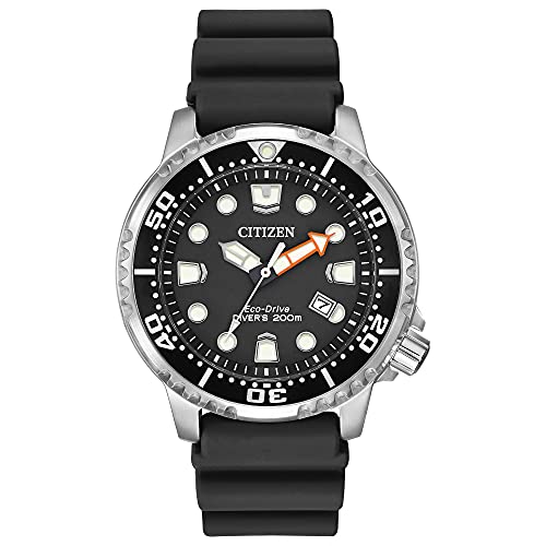 Citizen Promaster Dive Eco-Drive Watch, 3-Hand Date, ISO Certified, Luminous Hands and Markers, Rotating Bezel