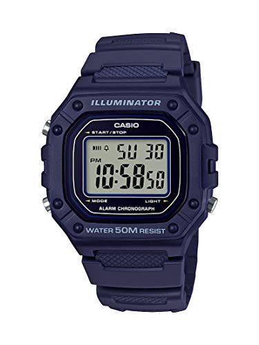 Casio W218H Series | Men’s Digital Watch | 50M WR | 1/100 Second Stopwatch | 100 SEC Chronograph | LED Backlight | Countdo...