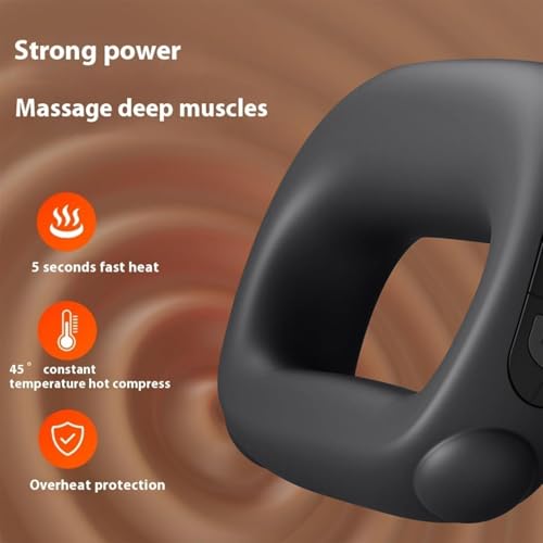 Xquyk Deep Tissue Percussion Muscle Massage Gun: with Heat, Adjustable Intensity and Speed, Super Quiet, USB-C Rechargeabl...