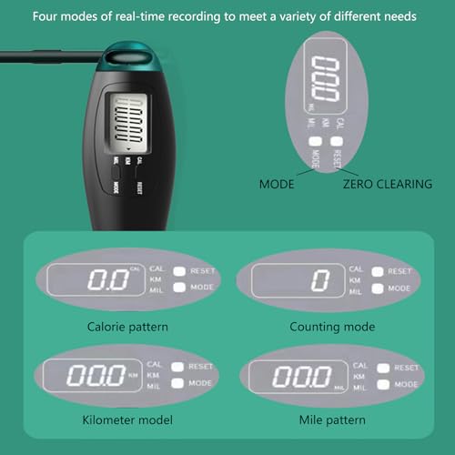 Weighted Skipping Rope With Precisions Counter Digital Counting Removable Jump Rope For Adult Indoor Outdoor Exercise