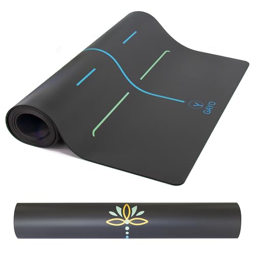 Y O Gayo Eco Balance Yoga Mat with Carry Strap – Superior Grip, Non-Slip, Durable & Lightweight, Sustainable Natural Rubbe...