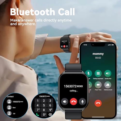 AI Smart Watch for Men Women with ChatGPT, 1000mAh Fitness Tracker 60-Day Standby Time, 1.96" HD SmartWatch with 200+ Spor...