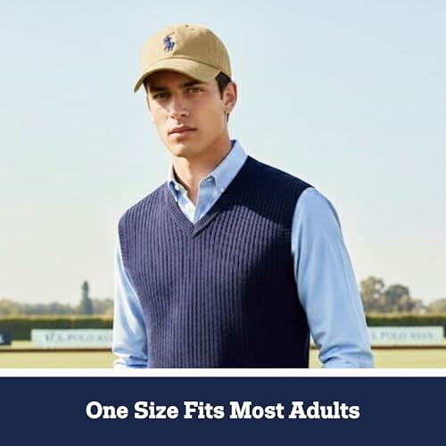 U.S. Polo Assn. Baseball Cap, 100% Cotton Adjustable Dad Hat with Small Pony Logo