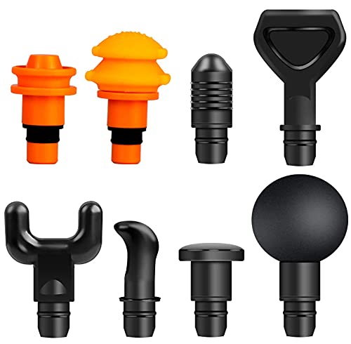 Massage Gun Heads for Hypervolt Go, Replaceable Massager Gun Attachment 8 Different Muscle Massager Heads Deep Tissue Perc...