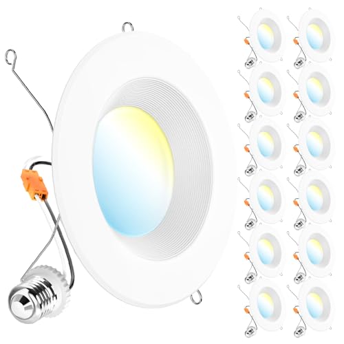 Sunco 12 Pack 6 Inch LED Recessed Light Retrofit Can Lights, 965LM, 13W (75W Equivalent), Selectable CCT 2700K/3000K/3500...
