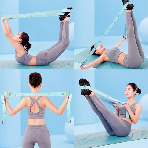 Stretching Straps Hamstring Stretcher Device Elastic Exercise Band, Fitness Leg Stretch Band for Physical Therapy Dance Yo...