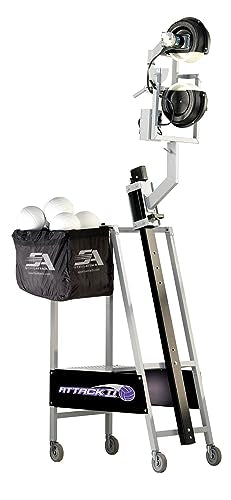 Attack II Volleyball Machine for Serve Receive, Defensive, Blocking and Attacking Team Drills, by Sports Attack (For Wome...