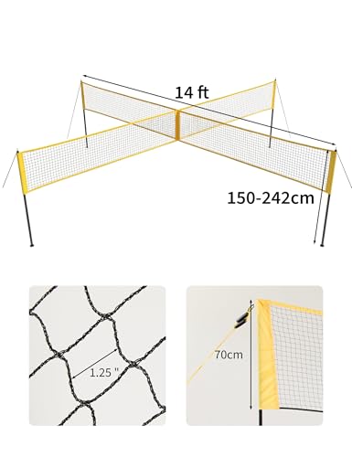 GarveePortable 32FT Volleyball Net Set