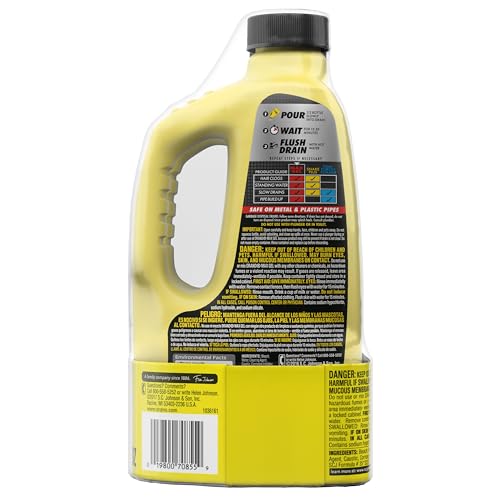 Drano Max Gel Drain Clog Remover and Cleaner for Shower or Sink Drains, Unclogs and Removes Hair, Soap Scum, Blockages, Commercial Line, 42 oz (Pack of 2)