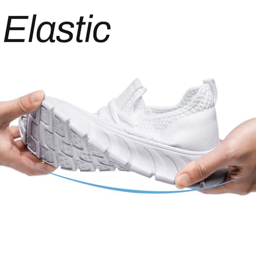 Men Running Tennis Shoes Gym Fashion Sneakers Walking Workout Shoes Athletic Slip on Breathable Mesh Comfortable Lightweig...