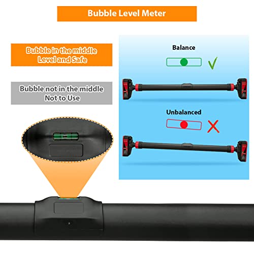 Pull Up Bar, Adjustable Strength Training Bars Without Screw, Adjustable Width Chin Up Bar for Doorway, Max Load 440 Lbs