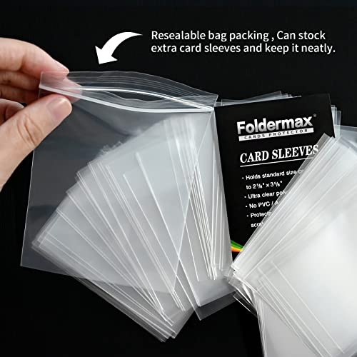 Foldermax Clear Penny Card Sleeves 200 Count, Card Protectors Sleeves for Baseball Cards, Game Cards and Trading Cards