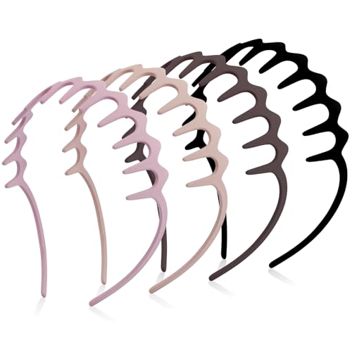 TOBATOBA Zig Zag Headbands for Women Glasses Wearers - Comfortable Comb Hairbands with Teeth Non Slip - Reducing Headache ...