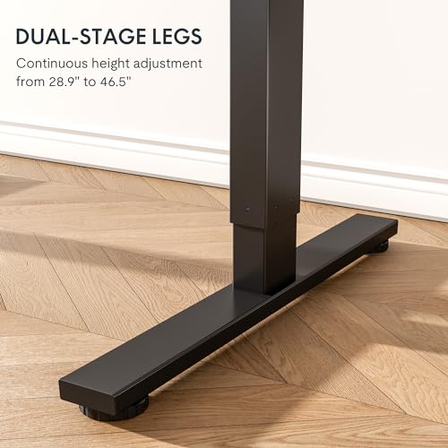 FLEXISPOT EN1 One-Piece Standing Desk, 48"x24" Seamless Desktop Electric Height Adjustable for Home Office, Study Rooms & ...