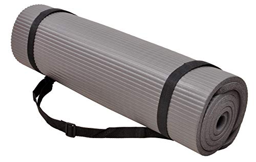 Fitvids All Purpose 1/2-Inch Extra Thick High Density Anti-Tear Exercise Yoga Mat and Knee Pad with Carrying Strap and Opt...