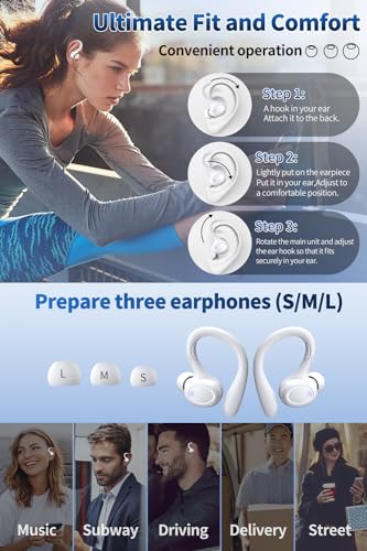 GJB Wireless Earbuds, 60H Playback Bluetooth 5.3 Headphones,Noise Cancelling Wireless Headphones with LED Battery Display,...