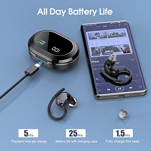 Wireless Earbuds, 2023 New Ultralight Sport Bluetooth 5.3 Headphones In Ear with LED Display, Built-in Mic Earphones, IPX7...