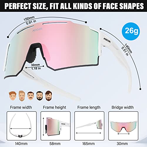 ALSUZYIOT Polarized Sunglasses Women Men Sports Cycling Glasses Sports Eyewear Googles for Running Driving Baseball