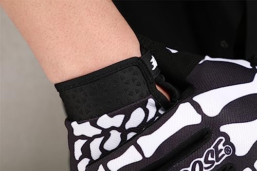 EXCEREY Skeleton Cool Motorcycle Bicycle Full Finger Off-Road Racing Gloves Outdoor Sports for Men Women & Mountaineering