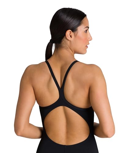 Arena Womens Solid Team Swimsuit Lightdrop Back MaxLife Open Back Bathing Suit Athletic Swimwear