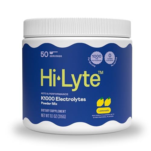 Hi-Lyte Keto K1000 Electrolyte Powder | Lemonade | Hydration Supplement Drink Mix | Boost Energy & Beat Leg Cramps | No Su...