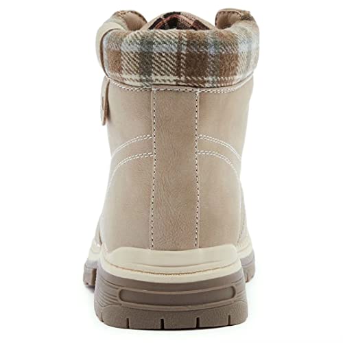 ANJOUFEMME Casual Winter Hiking Boots For Women - Womens Outdoor Snow Ankle Boots Waterproof Lightweight Lace up Fur Lined...