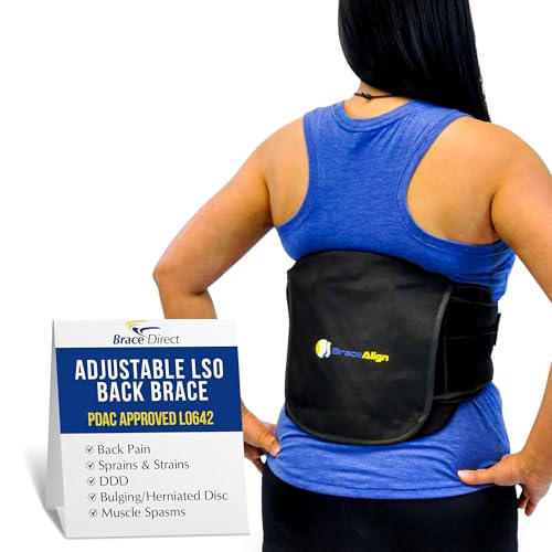 Brace Align Adjustable LSO Lumbar Back Brace - Lower Back Pain Relief, Sciatica, Herniated Disc, DDD & Spinal Stenosis - P...