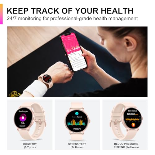 Smart Watch, 1.43'' AMOLED Smart Watches for Men Women (Answer/Make Call), Fitness Tracker with Heart Rate/Sleep Monitor, ...