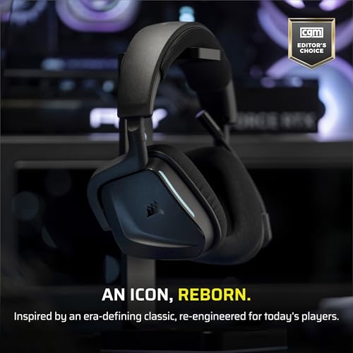 Corsair Void v2 Wireless Gaming Headset with Bluetooth for PC, PS5, PS4, Switch, Mobile – Dolby Atmos, 70 Hr Battery, Dual...