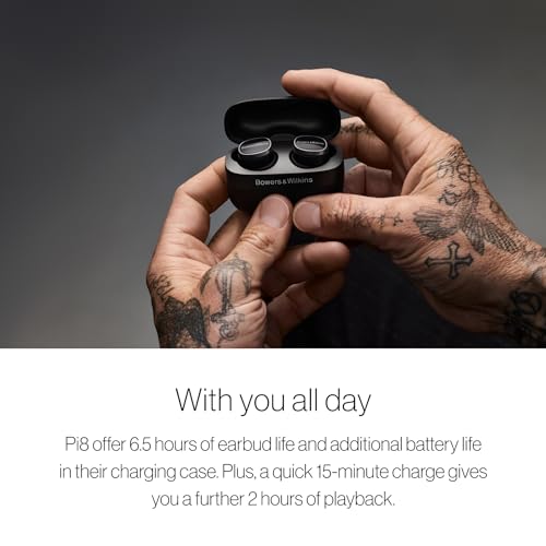 Bowers & Wilkins Pi8 Wireless Bluetooth Earbuds (Midnight Blue), in-Ear Bluetooth Earphones with Qualcomm & aptX Lossless,...