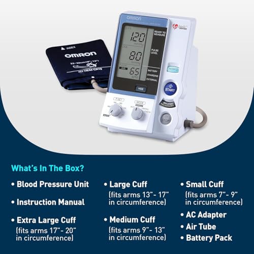 OMRON IntelliSense Professional Digital Blood Pressure Monitor for Clinical Use & Upper Arm Blood Pressure Cuffs - #1 Doct...