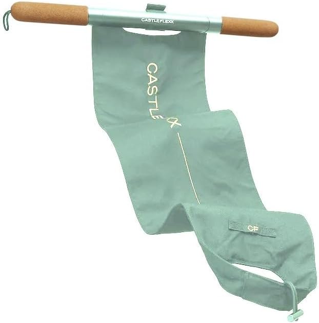 CastleFlexx Mobility and Full Body Strengthening Device | Non-Elastic Stretch Strap with Natural Premium Cork Handles for ...