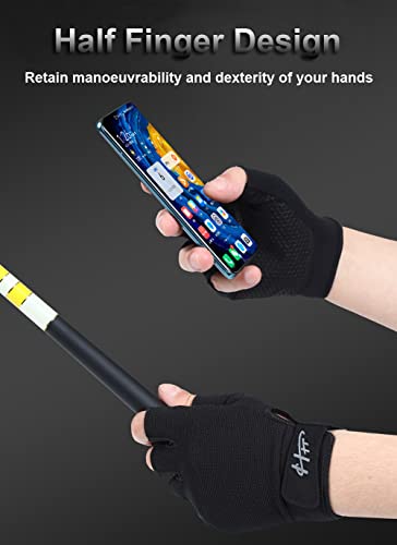 SUJAYU Fingerless Gloves - Multipurpose Water & Sports Gloves for Fishing, Sailing, Rowing, Kayaking & More - Men & Women