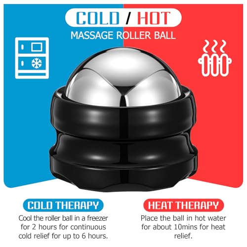 Anglechic 2 Pack Massage Ice Ball Massage Cryo Balls for Muscle Soreness Relief Handheld Therapy and Relax Tool for Planta...