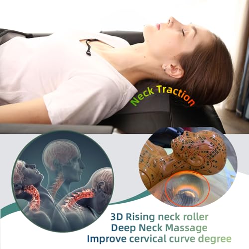 POP RELAX Premium Jade Roller Far Infrared Full Body Massage Bed Table (Black)