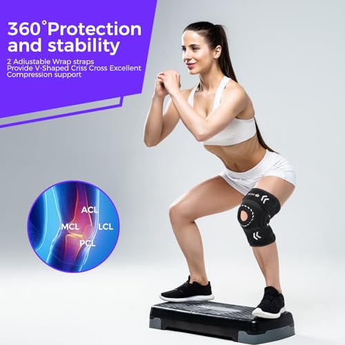Adjustable Knee Support Brace for Women Men, Adjustable Compression Knee Patellar Pad Tendon Support Sleeve Brace - Arthri...