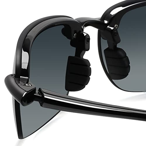 JULI Sports Sunglasses for Men Women Tr90 Rimless Frame for Running Fishing Baseball Driving MJ8001