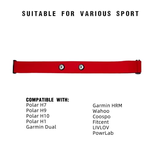 Polar H10 H9 H7 Chest Strap Replacement - Adjustable Soft HRM Compatible with Polar Heart Rate Sensor