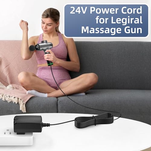 TEVSINPO 24V 1A Replacement Charger Compatible with Legiral Le3 Le6 Le9 Le11 Portable Massage Gun AC DC Adapter
