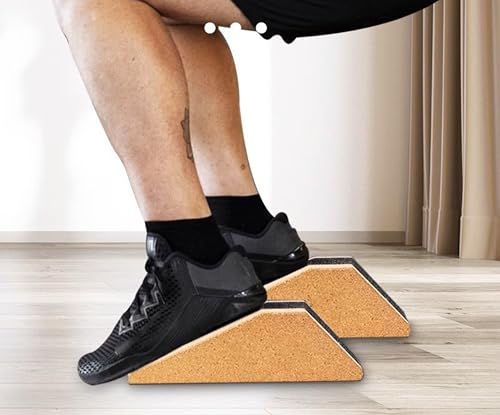 Squat Wedge Blocks Stretching blocks,Non-Slip Surface with Beveled Edges for Core Exercises,Natural Eco-Friendly/squats& w...