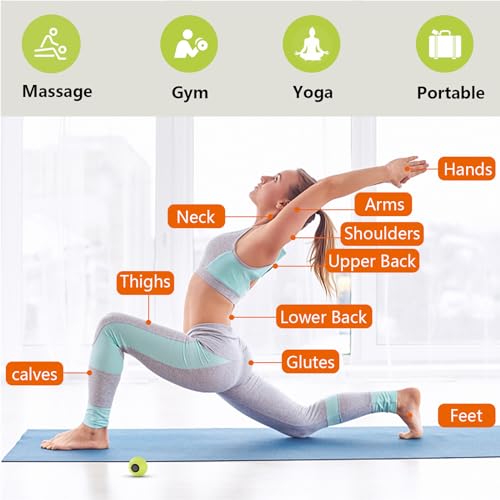 MURLIEN Massage Roller Ball, Deep Tissue Massager for Myofascial Release, Mobility Ball for Exercise and Workout Recovery,...