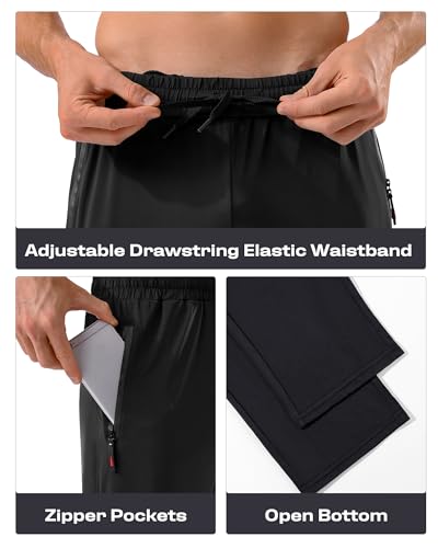 MSGD 5 Pack Men's Sweatpants with Zipper Pockets Stretch Lightweight Athletic Track Activewear Pants for Men Joggers